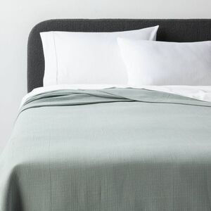 Threshold - Full/Queen Luxe Matelasse Coverlet Light Teal Green. New